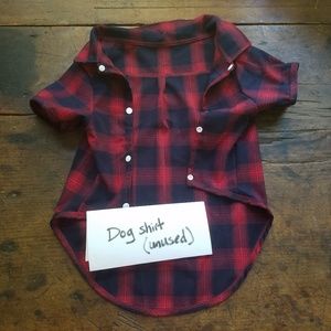 NWOT Dog Costume - Plaid Shirt